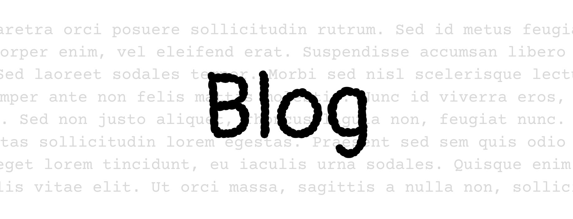 Blog. Botón blanco, en el fondo hay palabras.